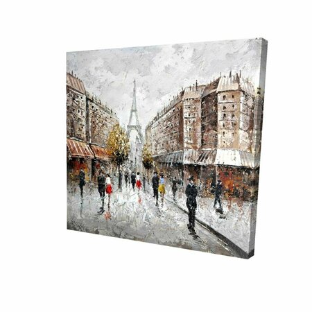FONDO 32 x 32 in. Paris Busy Street-Print on Canvas FO2790826